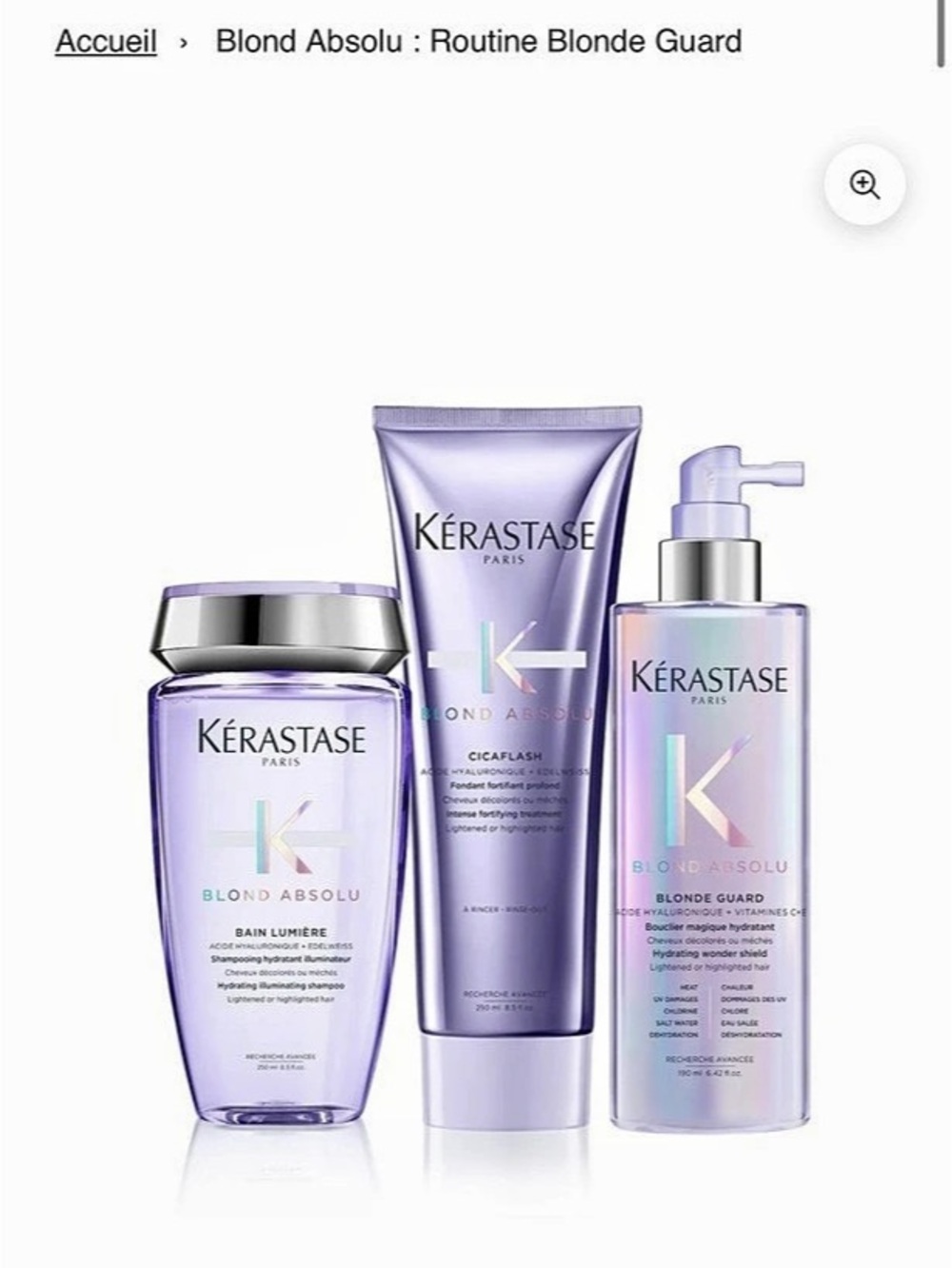 Kérastase Blond Absolu Protect & Maintain Haircare Routine Haircare Set Purple